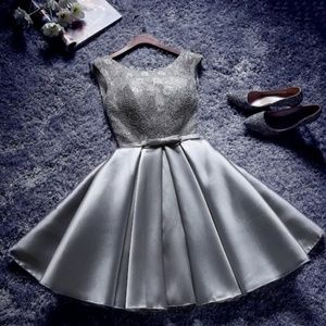Womans gray dress